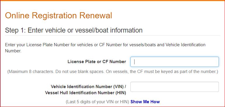 dmv online registration renewal