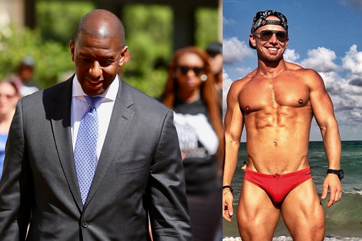 Andrew Gillum and male escort Travis Dyson.